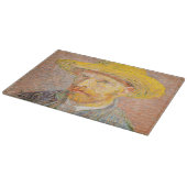Zelfportret van Vincent Van Gogh met strohoed Snijplank (Hoek)