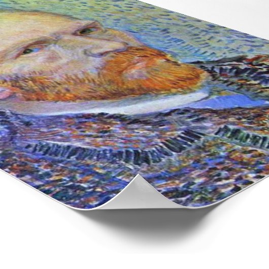 Zelfportret van Vincent Van Gogh Poster (Hoek)