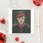 Zelfportret (van Walter Gramatté) Servet (Insitu)