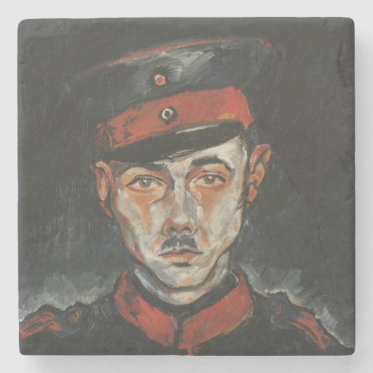 Zelfportret (van Walter Gramatté) Stenen Onderzetter (Voorkant)