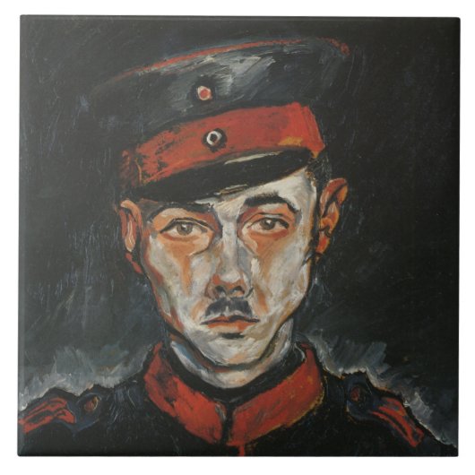 Zelfportret (van Walter Gramatté) Tegeltje (Voorkant)