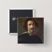 Zelfportret Vierkante Button 5,1 Cm (Voorkant /achterkant)