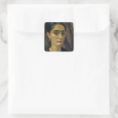 Zelfportret Vierkante Sticker (Tas)