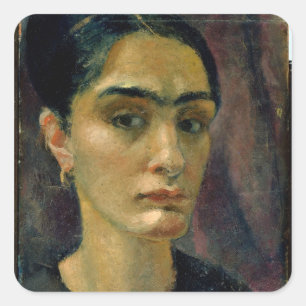 Zelfportret Vierkante Sticker