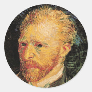 Zelfportret Vincent van Gogh, Klassieke Kunst Repr Ronde Sticker