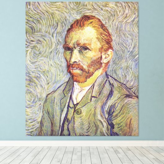 Zelfportret Vincent Willem van Gogh Canvas Afdruk (Insitu (Houten vloer))