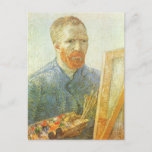 Zelfportret voor Easel, Vincent van Gogh Briefkaart<br><div class="desc">Zelfportret voor de Easel (1888) door Vincent van Gogh is een kunstschilderij van de Post Impressionisme. Vincent van Gogh houdt een palet met verven en een borstel die nog een meesterwerk gaat schilderen. Van Gogh schilderde meer dan 40 zelfportretten tijdens zijn loopbaan en was de meest prominente zelfportretten ooit. Over...</div>