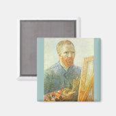 Zelfportret voor Easel, Vincent van Gogh Magneet (Voorkant / Achterkant)