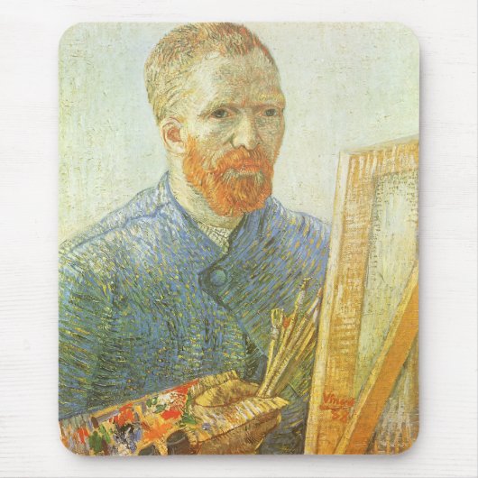 Zelfportret voor Easel, Vincent van Gogh Muismat (Voorkant)