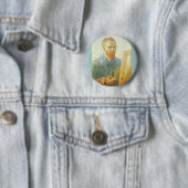Zelfportret voor Easel, Vincent van Gogh Ronde Button 5,7 Cm (In situ)
