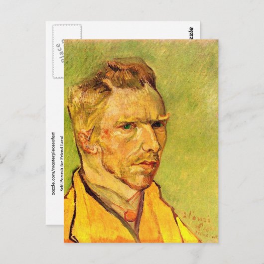 Zelfportret voor Friend Laval, Van Gogh Fine Art Briefkaart (Voorkant / Achterkant)
