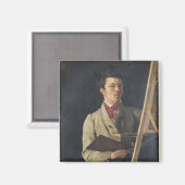 Zelfportret, zit naast een esel, 1825 magneet (Voorkant / Achterkant)