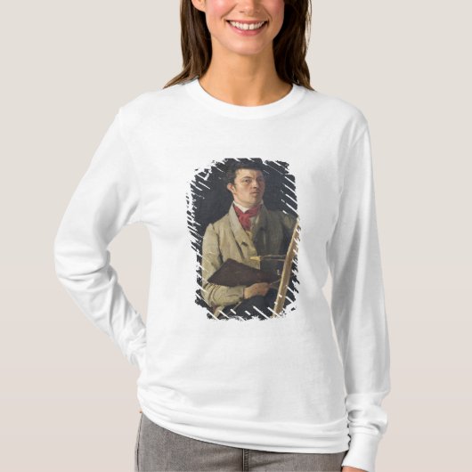 Zelfportret, zit naast een esel, 1825 t-shirt (Voorkant)
