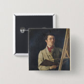 Zelfportret, zit naast een esel, 1825 vierkante button 5,1 cm (Voorkant /achterkant)