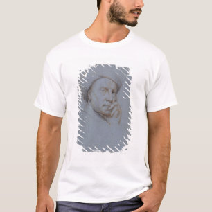 Zelfportret (zwart, rood en wit krijt op blauw) t-shirt