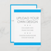 Zelfprintkaart RSVP, Info of Bedankje RSVP Kaartje (Voorkant / Achterkant)