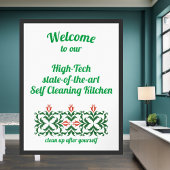 Zelfreinigende keuken Attitude en plezier Poster
