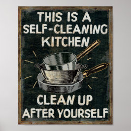 Zelfreinigende keuken poster