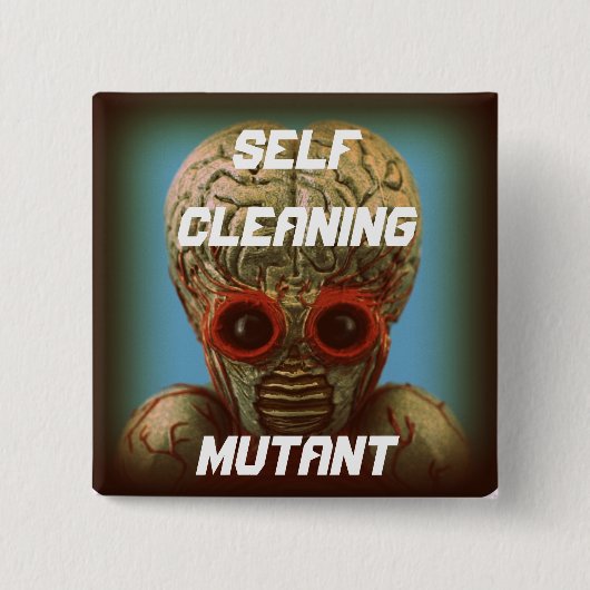 Zelfreinigende Mutant Vierkante Button 5,1 Cm (Voorkant)