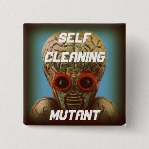 Zelfreinigende Mutant Vierkante Button 5,1 Cm