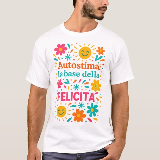Zelfrespect en geluk t-shirt (Voorkant)