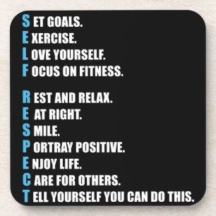 ZELFRESPECT - MOTIVATIE DRANKJES ONDERZETTER