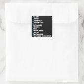 ZELFRESPECT - MOTIVATIE VIERKANTE STICKER (Tas)