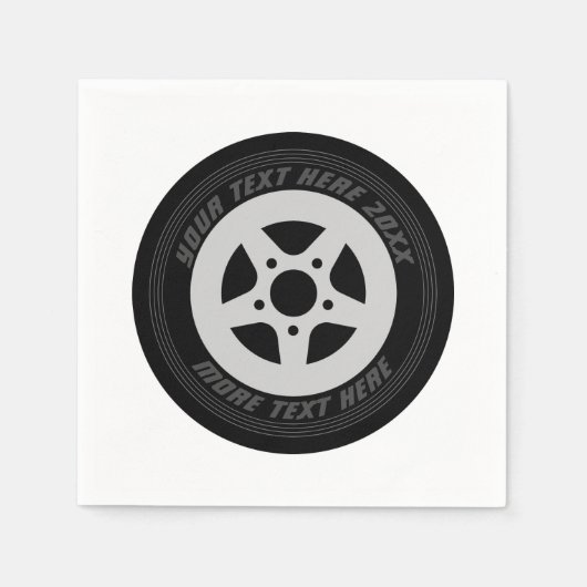 Zelfrijdend autowiel auto-racethema voor zwarte au servet (Voorkant)