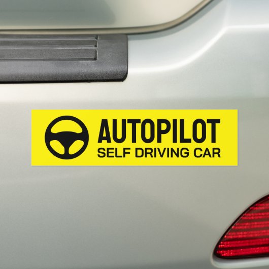 Zelfrijdende auto AutoPilot Sign Bumpersticker (Op auto)