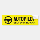 Zelfrijdende auto AutoPilot Sign Bumpersticker (Voorkant)