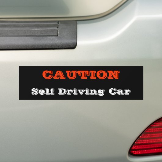 Zelfrijdende Bumpersticker (Op auto)