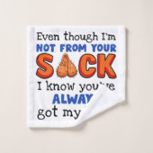 Zelfs al ben ik niet van je zak, ik weet dat je bad handdoek (Wasdoekje)