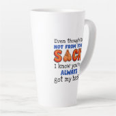 Zelfs al ben ik niet van je zak, ik weet dat je latte mok (Rechterhoek)