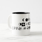 Zelfs ALIENS hebben een drink nodig. Tweekleurige Koffiemok (Voorkant links)