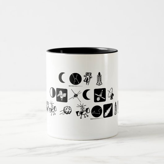 Zelfs ALIENS hebben een drink nodig. Tweekleurige Koffiemok (Center)