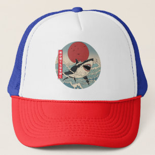 Zelfs als een haai slaapt, houdt hij zijn ogen ope trucker pet