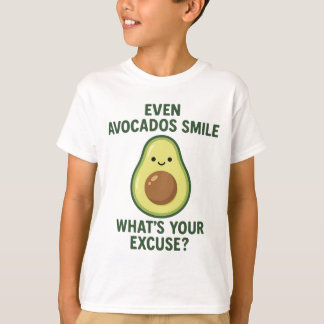 Zelfs avocado's glimlachen - Grappig Filosofisch S T-shirt