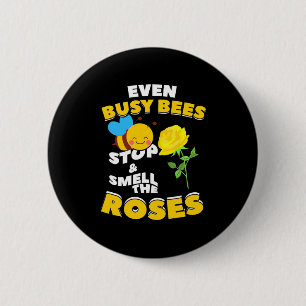 Zelfs Bezige bijen Ronde Button 5,7 Cm