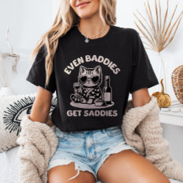Zelfs Boeven Krijgen Treurigheid Kat Meme Mentale T-shirt