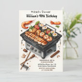 Zelfs chef-kok bbq japans sushi hibachi 50e verjaa kaart (Staand voorkant)