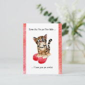 Zelfs dan hou ik van je een Ocelot Pun Briefkaart (Staand voorkant)