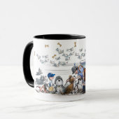 Zelfs de buurthuisdieren hielden van de postbode mok (Voorkant links)