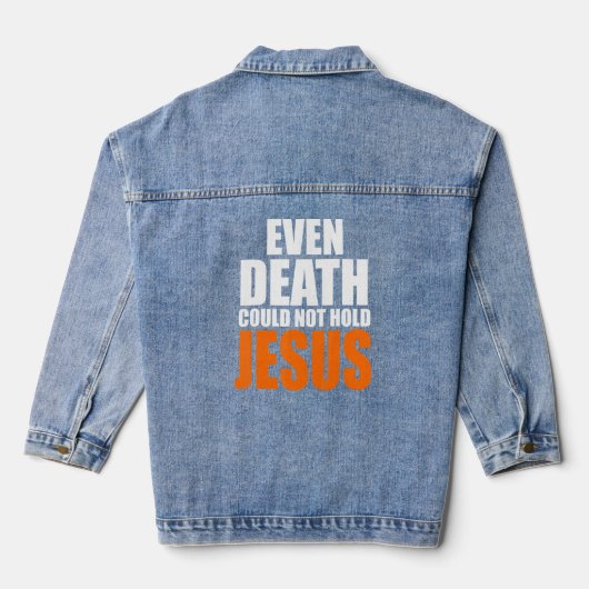 Zelfs de dood van de christersten kon Jezus Christ Denim Jacket (Achterkant)