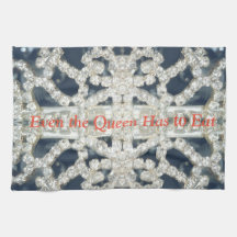 Zelfs de koningin moet een handdoek eten