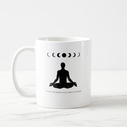 Zelfs de maan gaat door fasen koffiemok (Links)