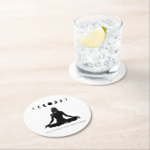 Zelfs de maan gaat door fasen ronde kartonnen onderzetter (Insitu)