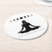 Zelfs de maan gaat door fasen ronde kartonnen onderzetter (Gebogen)