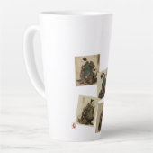 "Zelfs de poten van een kat" Japanse kattenkunst Latte Mok (Linkerhoek)
