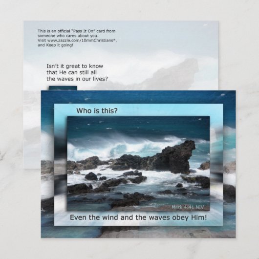 Zelfs de wind en Waves Obey hem! Briefkaart (Voorkant / Achterkant)