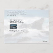 Zelfs de wind en Waves Obey hem! Briefkaart (Achterkant)